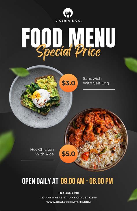 Canva Food Menu Templates
