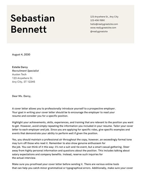 Canva Letter Template