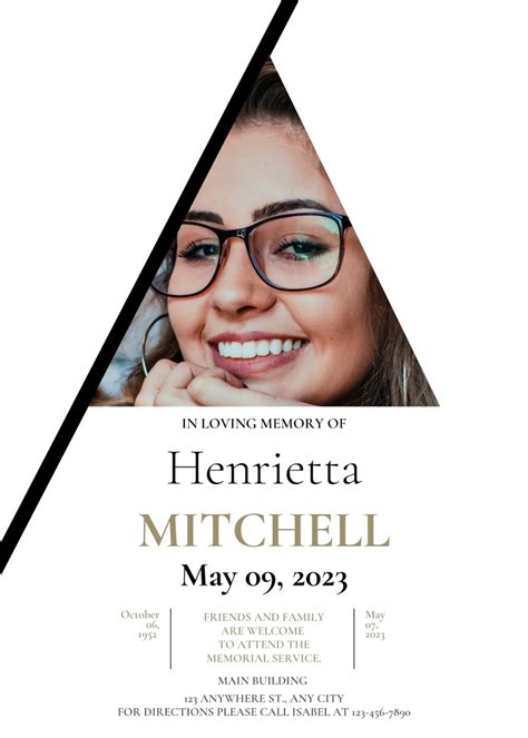 Canva Memorial Template