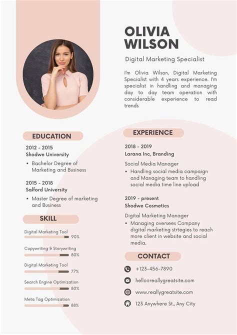 Canva Template Resume