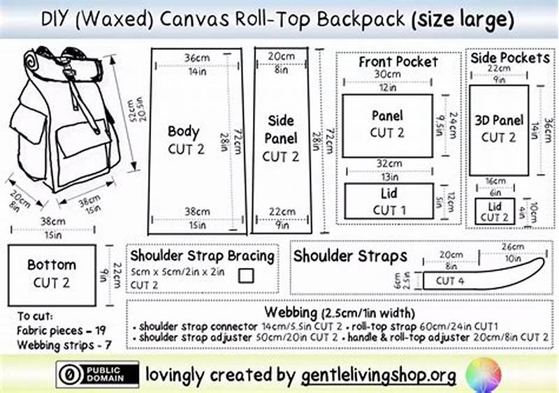 Canvas Backpack Sewing Pattern