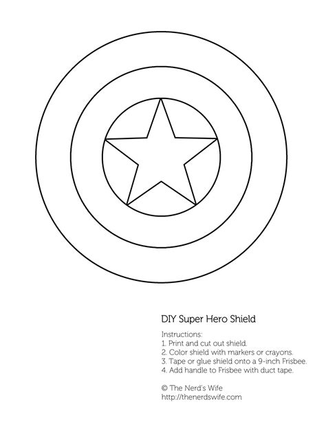 Captain America Shield Template