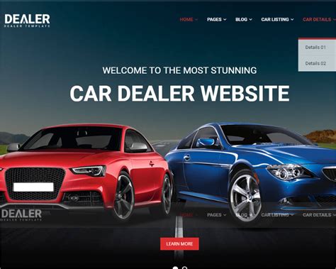 Car Dealership Website Template Free