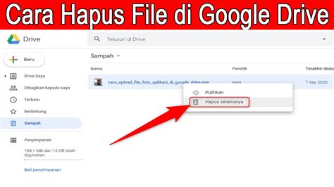 Cara Menghapus Berkas di Google Drive