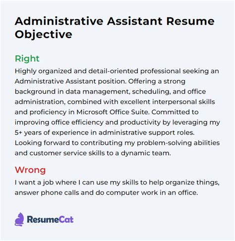 Career Objective For Administrative Assistant