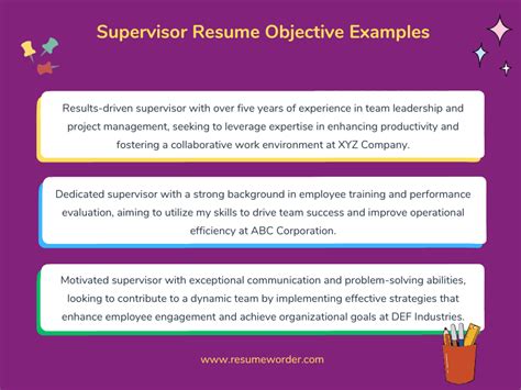 Career Objective For Supervisor