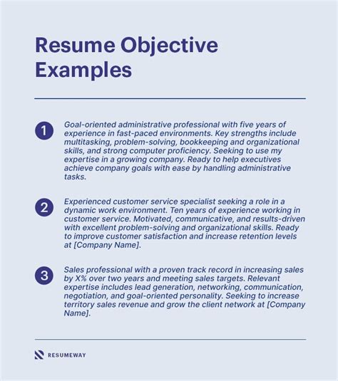 Career Objective Resume Examples