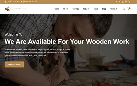 Carpentry Website Template