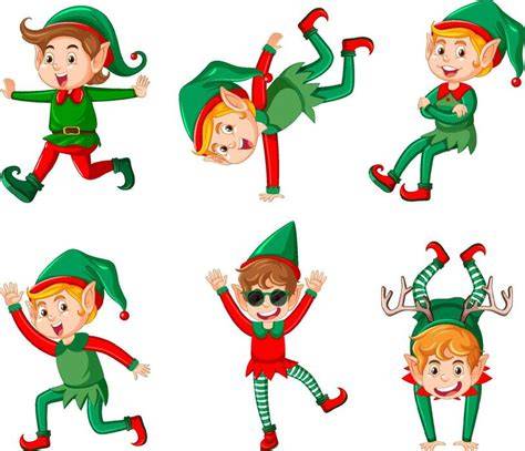 Cartoon Elfs Playing Pek Boo Side Way Free Printable
