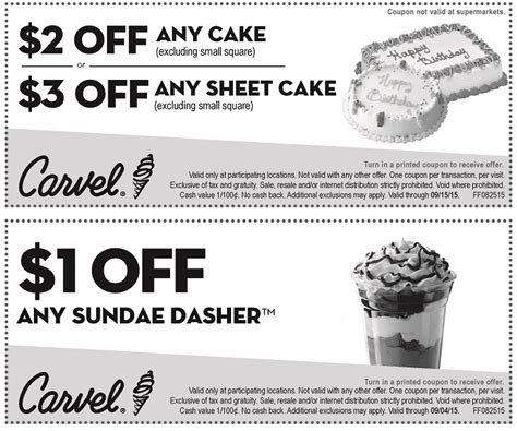 Carvel Coupons Printable