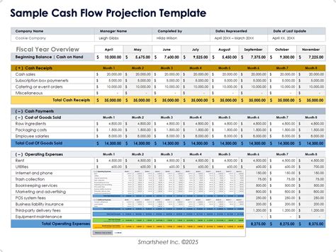 Cash Flow Projection Template