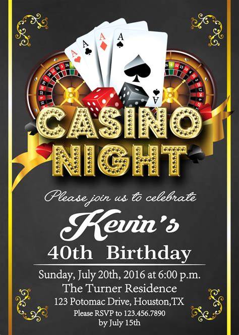 Casino Invitations Free Templates