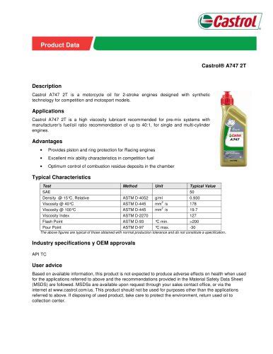 Castrol Oil Catalogue