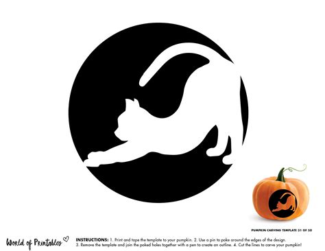 Cat Pumpkin Carving Printable