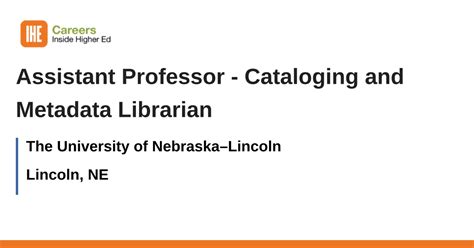 Cataloging Metadata Librarian Jobs