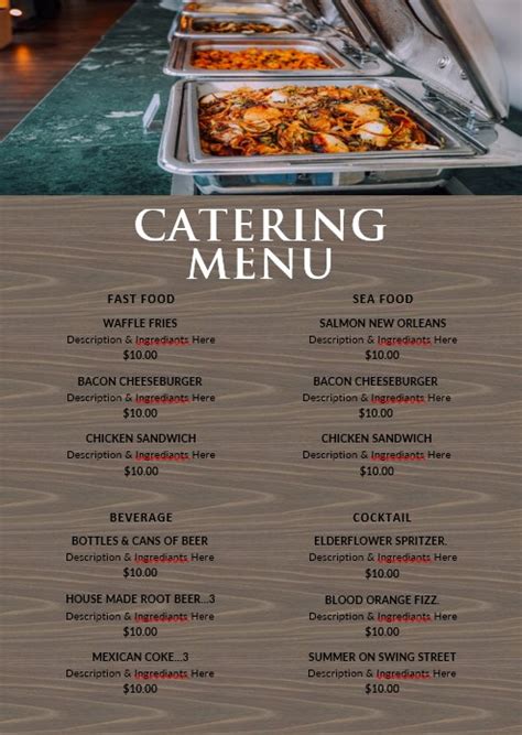 Catering Menu Template