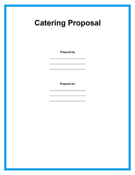 Catering Proposal Templates