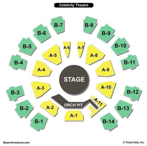 Celebrity Theatre Seating Chart