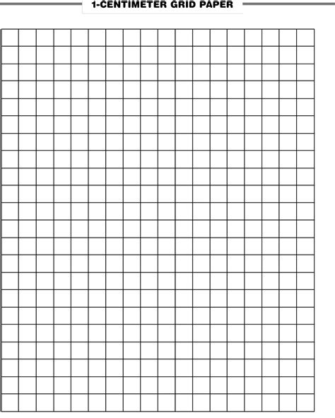 Centimetre Grid Paper Printable