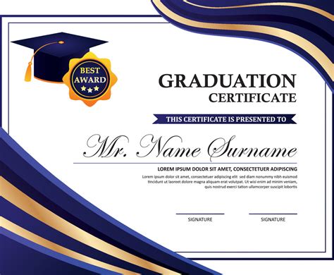 Certificate Of Graduation Template