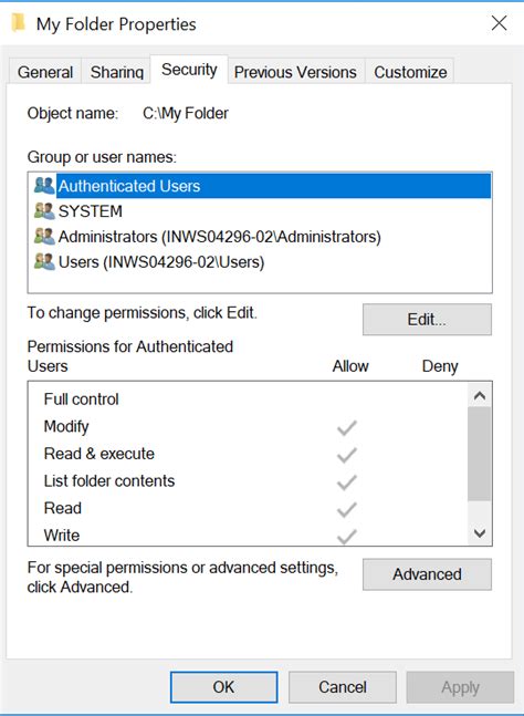 Change User Permissions Windows 1.0