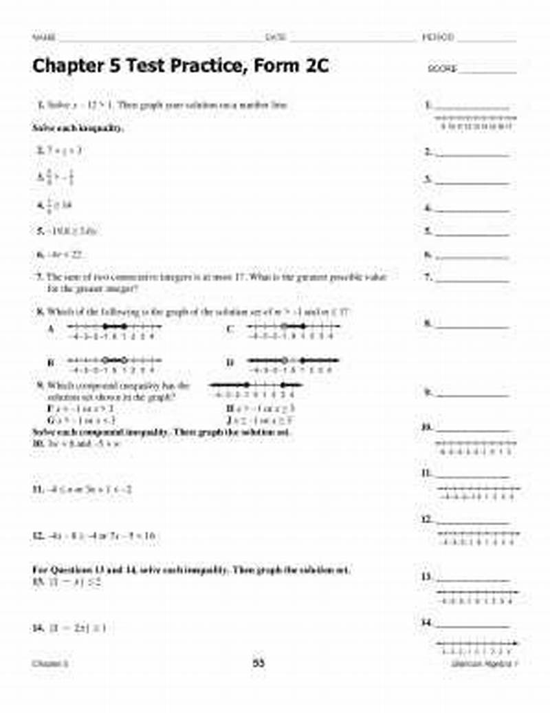Chapter 6 Chapter Test Form B