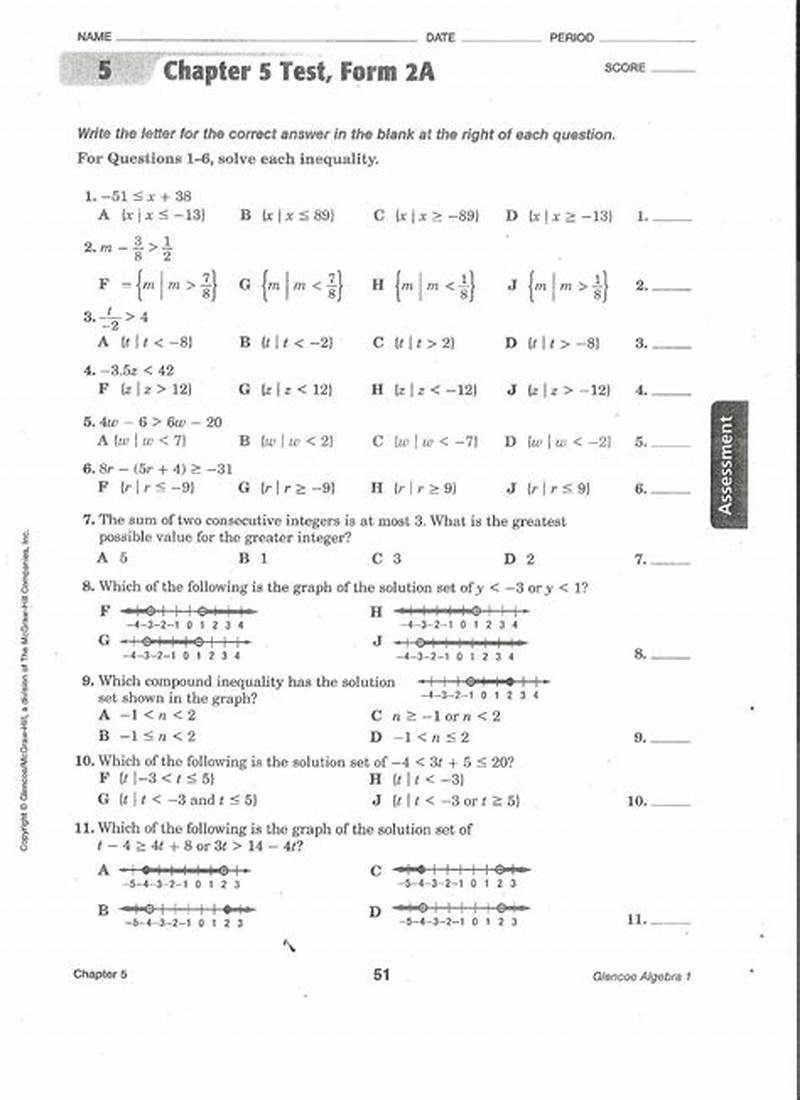 Chapter Test Chapter 8 Form A