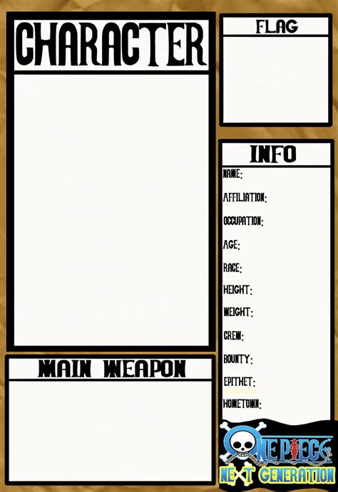 Character Card Template