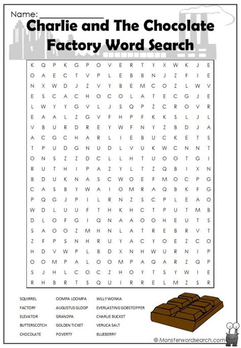 Charlie And The Chocolate Factory Worksheets Free Printable