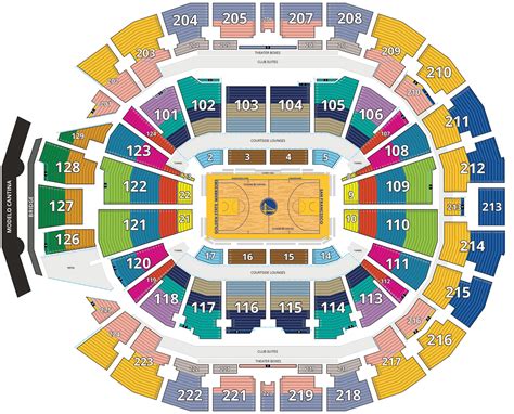 Chase Center Seating Chart With Rows