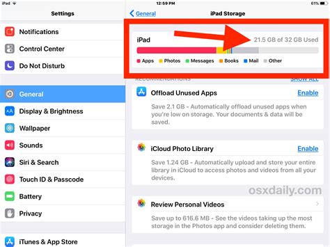 Check iOS Storage Space