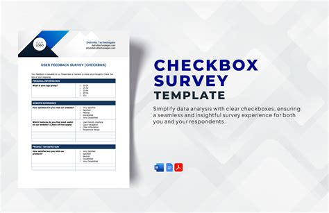 Checkbox Questionnaire Template Word