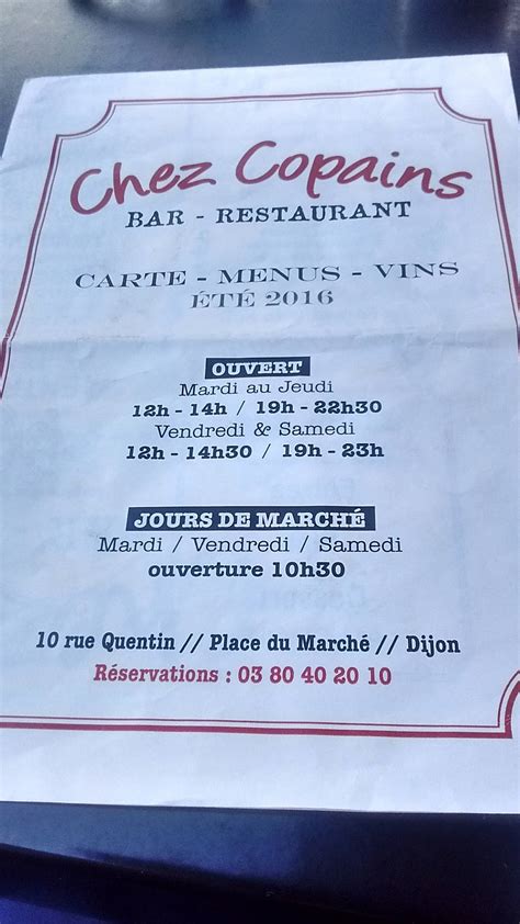 Chez Copains à Dijon