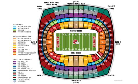 Chiefs Stadium Chart