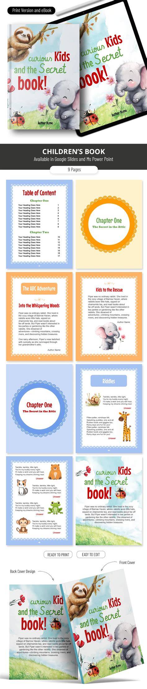 Children's Book Template Google Slides