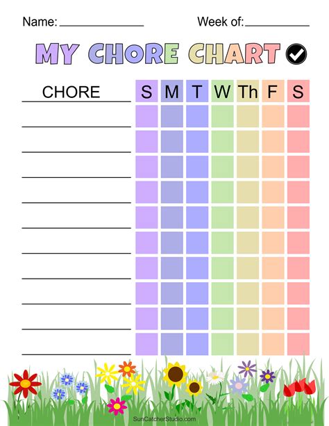Children's Chore List Template