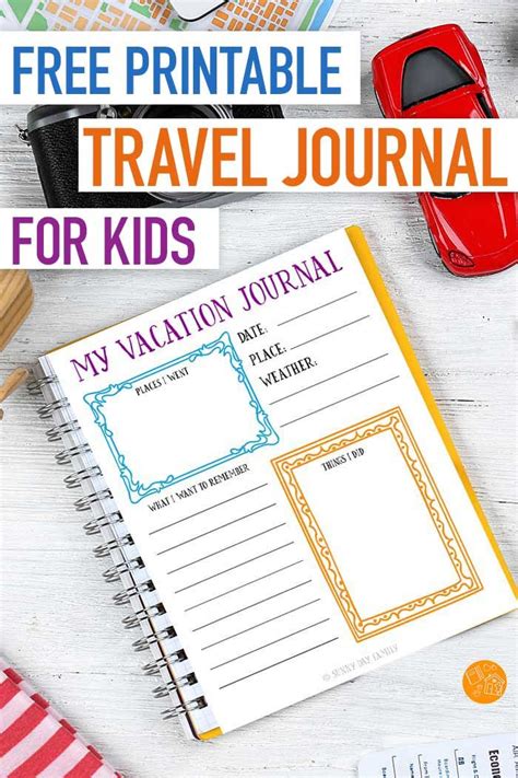 Childrens Travel Journal Printable