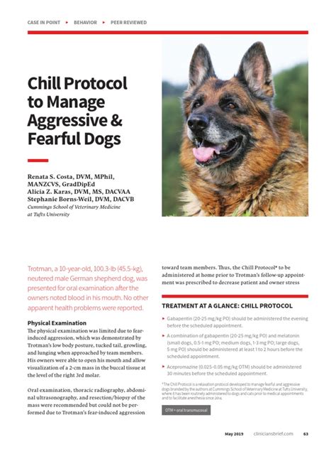 Chill Protocol For Dogs Dosage Chart