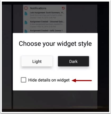 Choose Widget Style