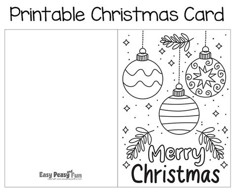 Christmas Cards To Color Printable