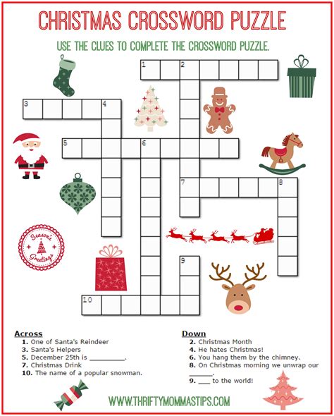 Christmas Crossword Printable