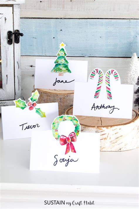 Christmas Dinner Place Cards Free Printable