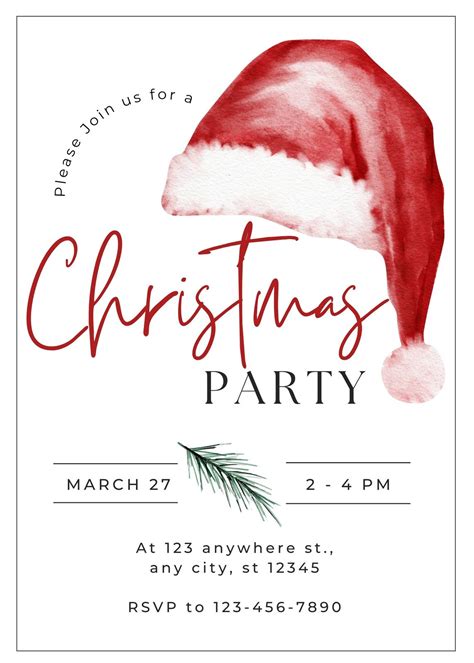 Christmas Invitations Templates Free