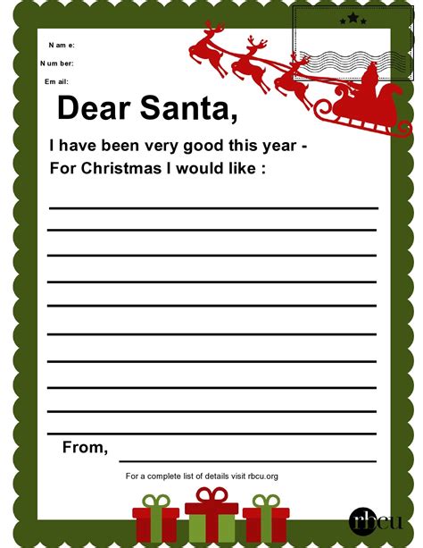 Christmas Letter Downloadable Templates Free