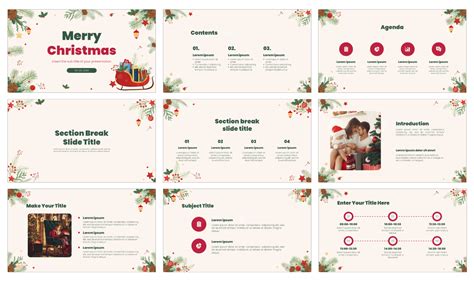 Christmas List Slide Templates