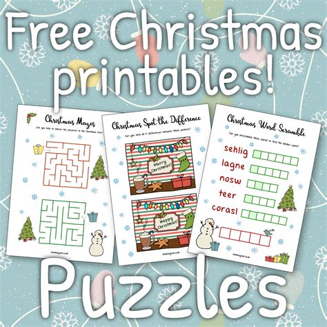 Christmas Puzzles Free Printable