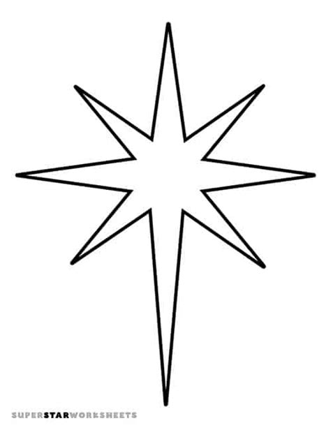 Christmas Star Template Free