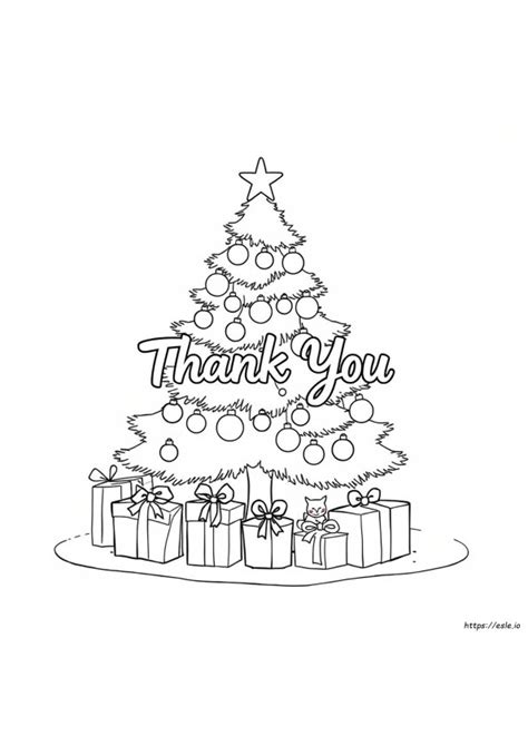 Christmas Thank You Coloring Pages
