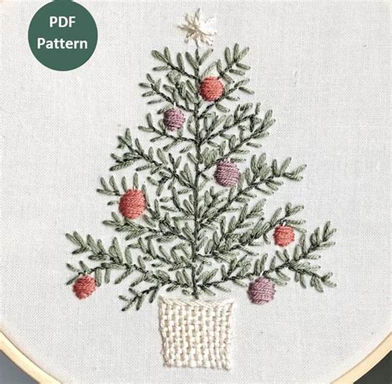 Christmas Tree Embroidery Pattern