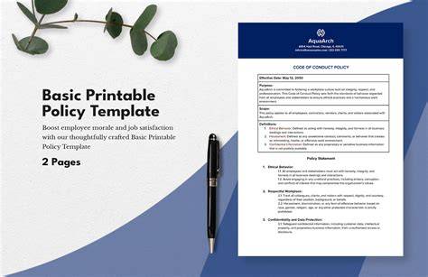 Chro E Policy Template Download